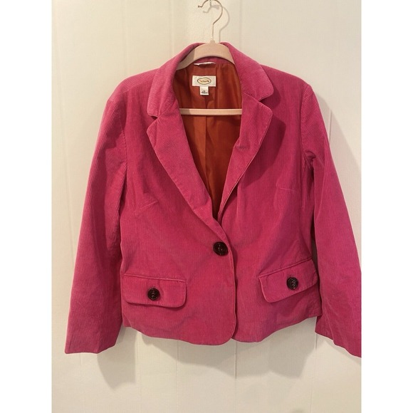 Talbots Jackets & Blazers - VINTAGE TALBOTS CORDUROY Barbie PINK ONE BUTTON CLOSURE BLAZER JACKET SIZE 16